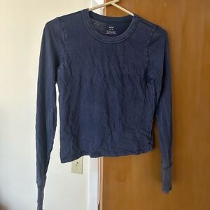 Aerie long sleeve cropped shirt